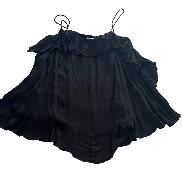 NWT Intimately Free People Black Cascades Ruffle Camisole Top M - Picture 3 of 9